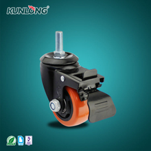 KUNLONG SK6-ZZ75108S Industrial Belt Brake Caster Wheel