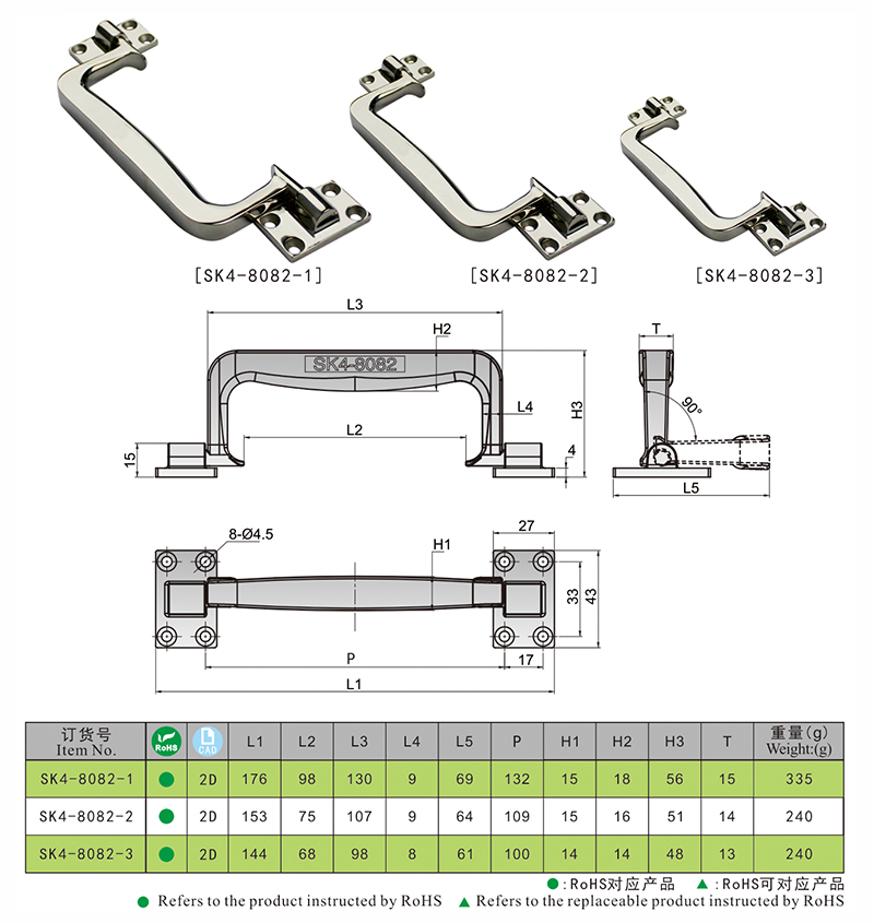 SK48082 KUNLONG Safety Insulated Door Razor Handles Buy safety razor handle, door handle